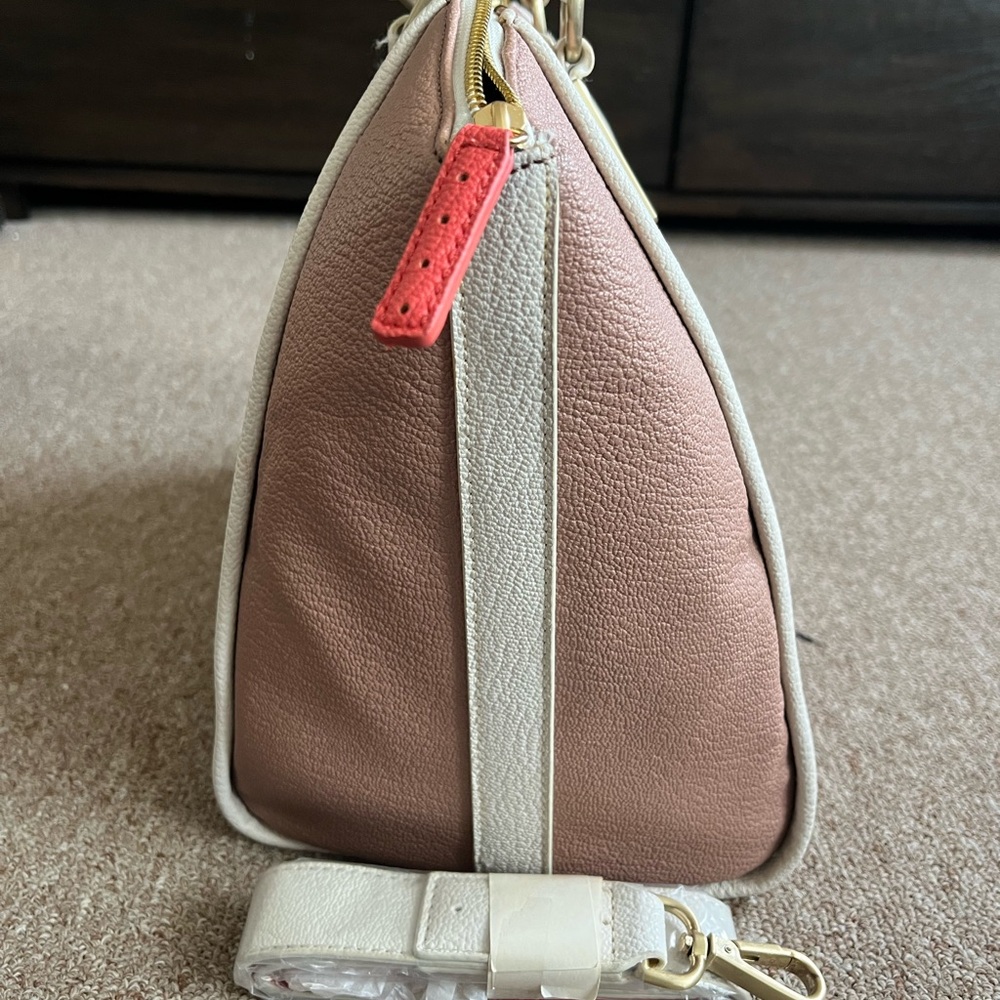 Calvin Klein Tan and Cream Satchel with Structured Design - Picture 10 of 16